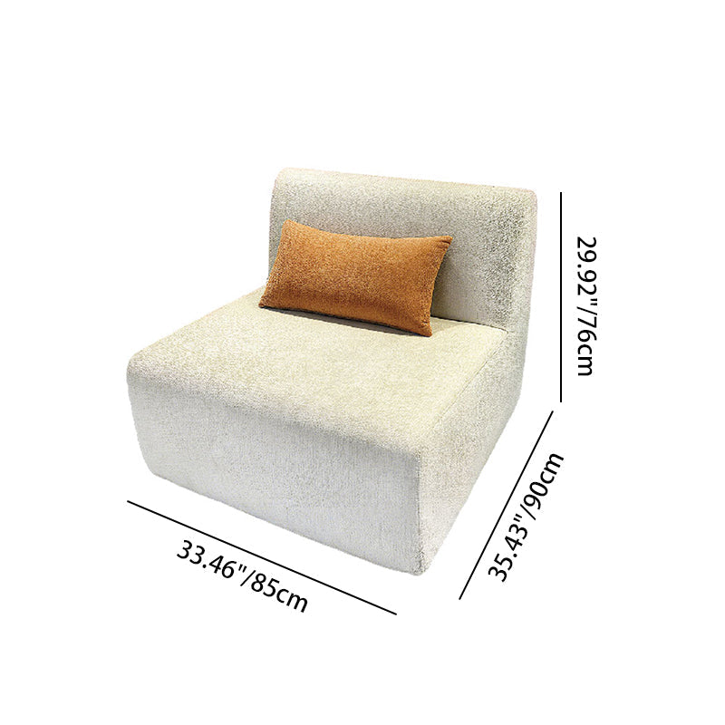 Modern Minimalist Skeletal-Free Single Compression Sofa - Eco-Friendly Formaldehyde-Free Chenille Foam Sofa For Living Room Cuvalon