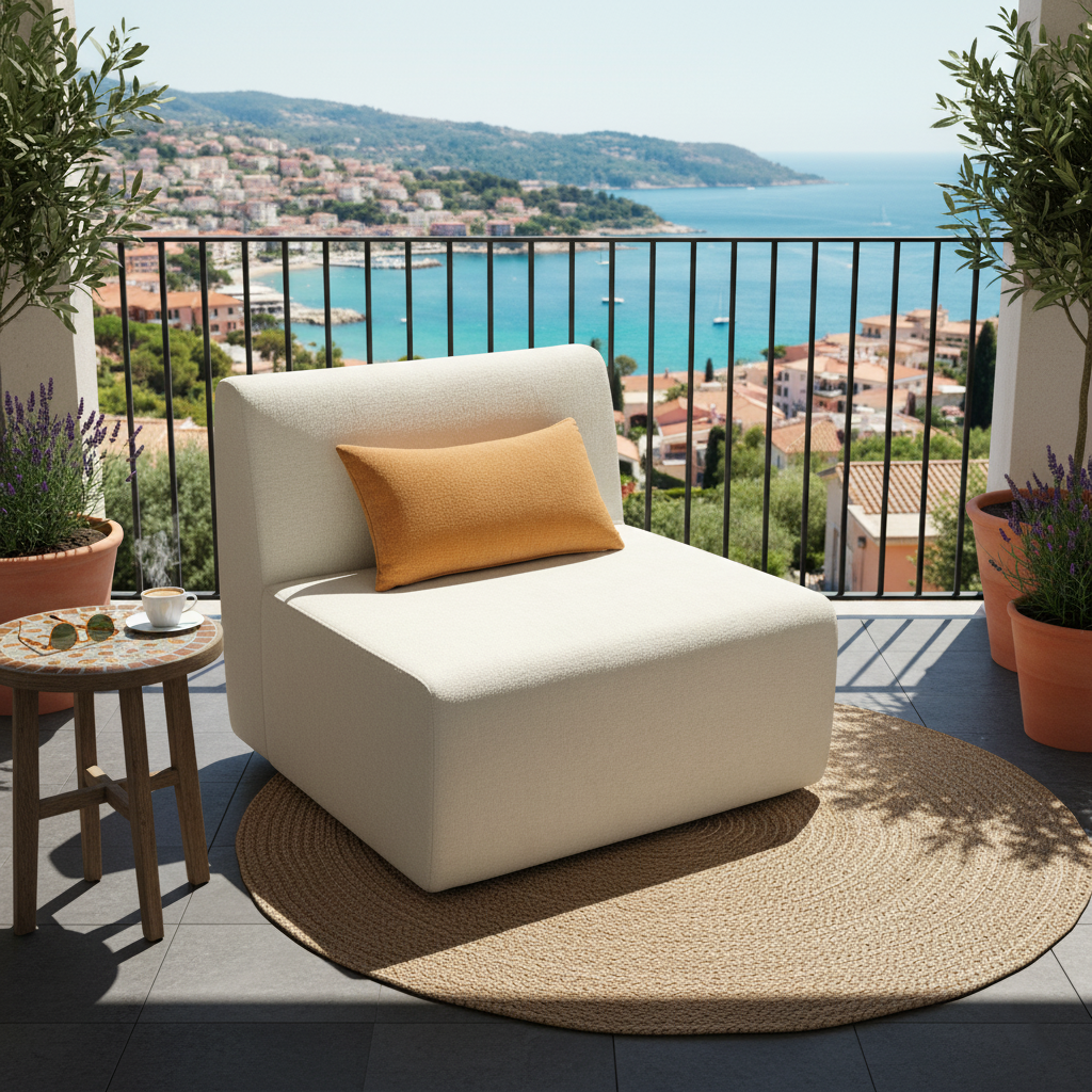 Modern Minimalist Skeletal-Free Single Compression Sofa - Eco-Friendly Formaldehyde-Free Chenille Foam Sofa For Living Room Cuvalon