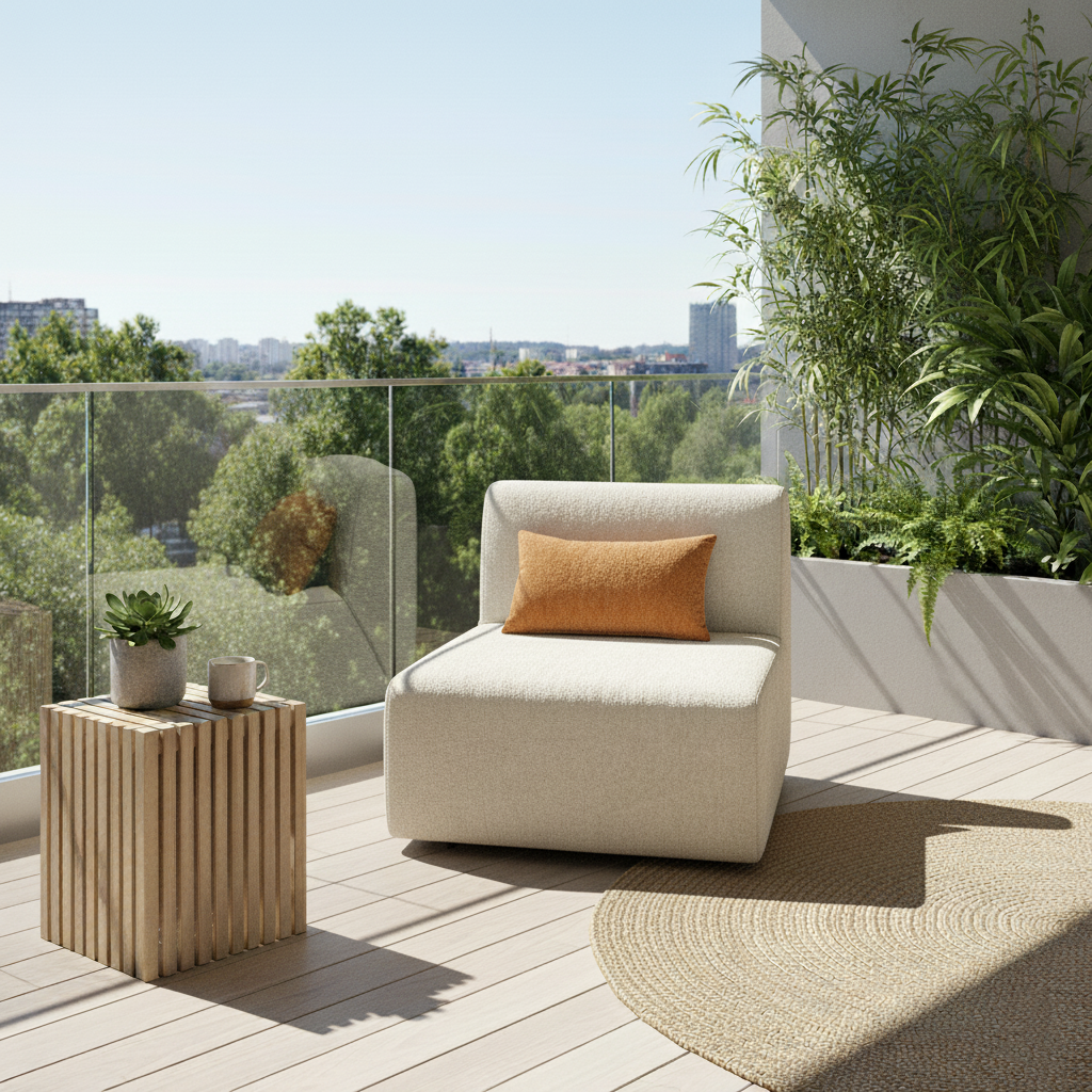 Modern Minimalist Skeletal-Free Single Compression Sofa - Eco-Friendly Formaldehyde-Free Chenille Foam Sofa For Living Room Cuvalon