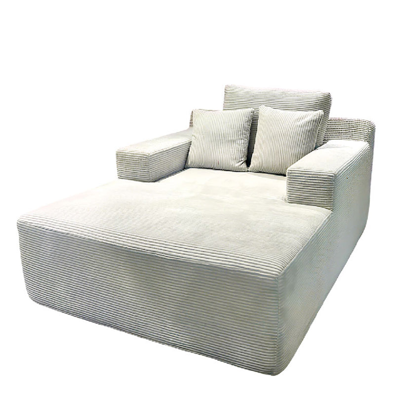 Scandinavian Lightweight Skeletal-Free Single Compression Sofa - High-Density High-Resilience Foam Corduroy Lounge Chair For Living Room Cuvalon