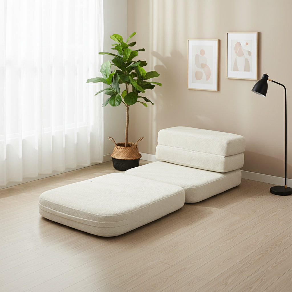 Nordic Foldable Multifunctional Compression Sofa - Skeletal-Free Silent Chenille Foam Sofa For Living Room & Bedroom Cuvalon