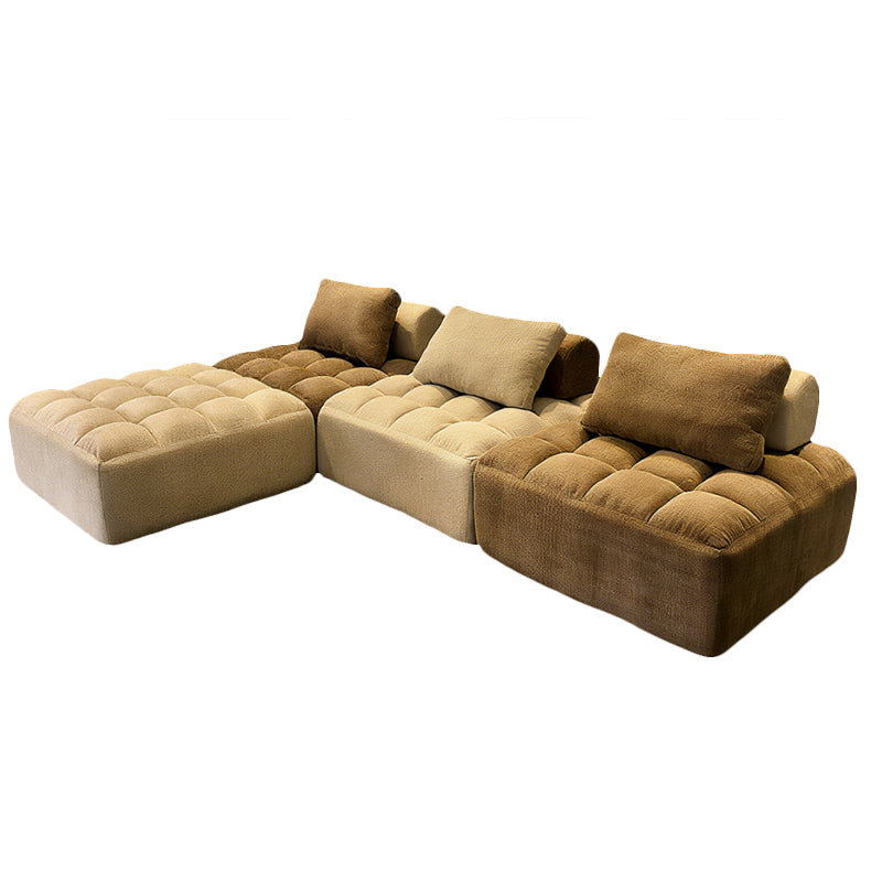Retro Modular Free-Combination Compression Sectional Sofa - High-Density High-Resilience Foam Chenille Modular Sofa For Living Room Cuvalon
