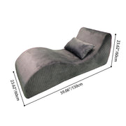 Contemporary Scandinavian Corduroy Compressed Accent Sofa - Wave-Shaped Lounge Chair For Living Room Cuvalon