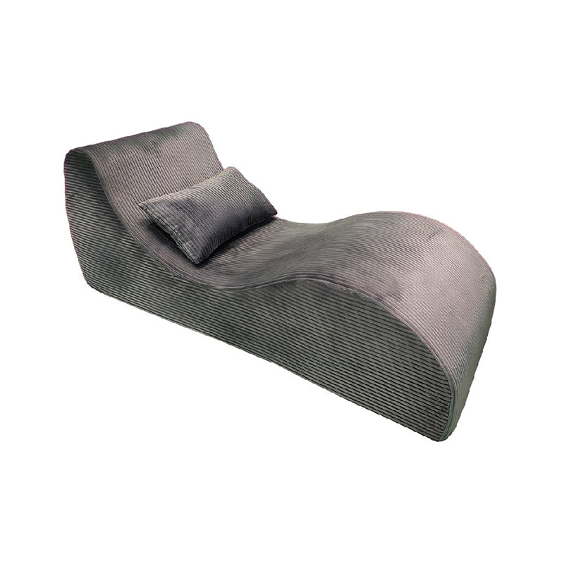 Contemporary Scandinavian Corduroy Compressed Accent Sofa - Wave-Shaped Lounge Chair For Living Room Cuvalon