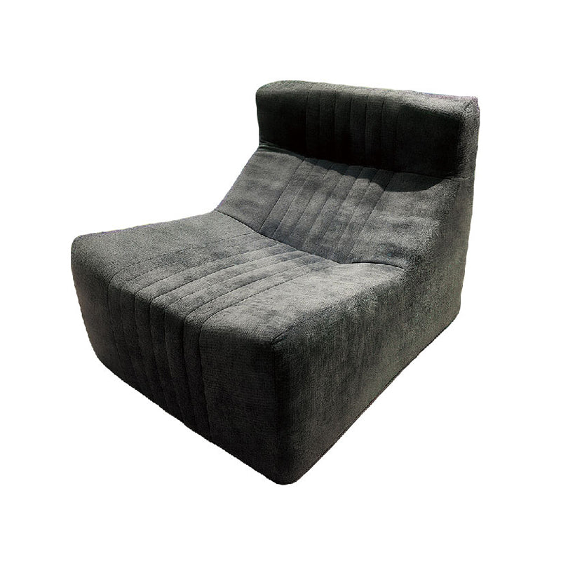 Modern Minimalist Chenille Compressed Single Sofa - Geometric Block Lounge Chair For Living Room Cuvalon