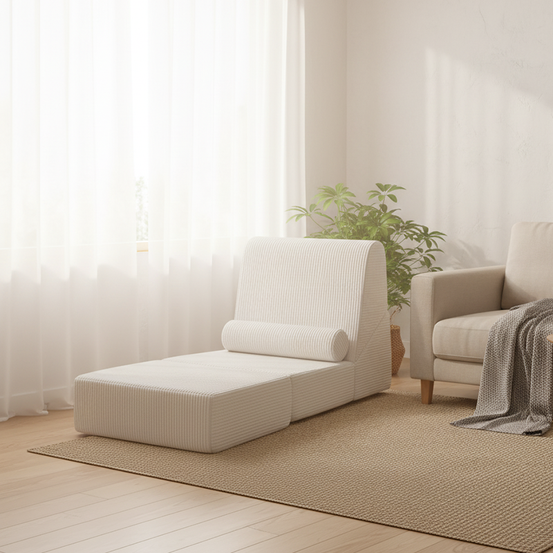Modern Modular Corduroy Compressed Sofa - Vacuum Compressed Convertible Lounge Chair For Living Room Cuvalon