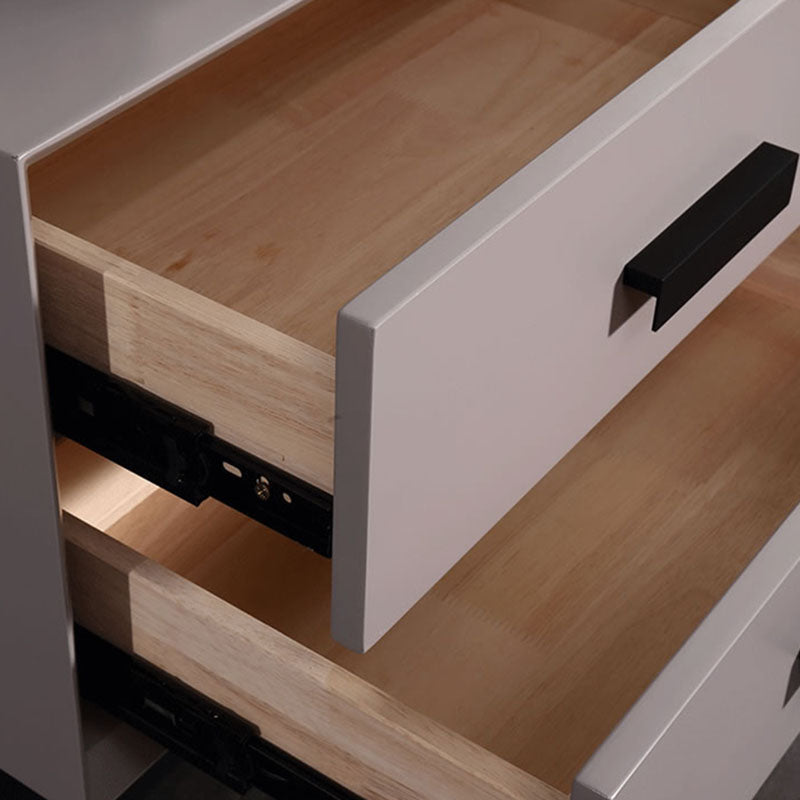 Eco-Friendly Nightstand - Scandinavian Aesthetic Iron-Leg Bedside Table 2-Drawer For Bedroom Cuvalon