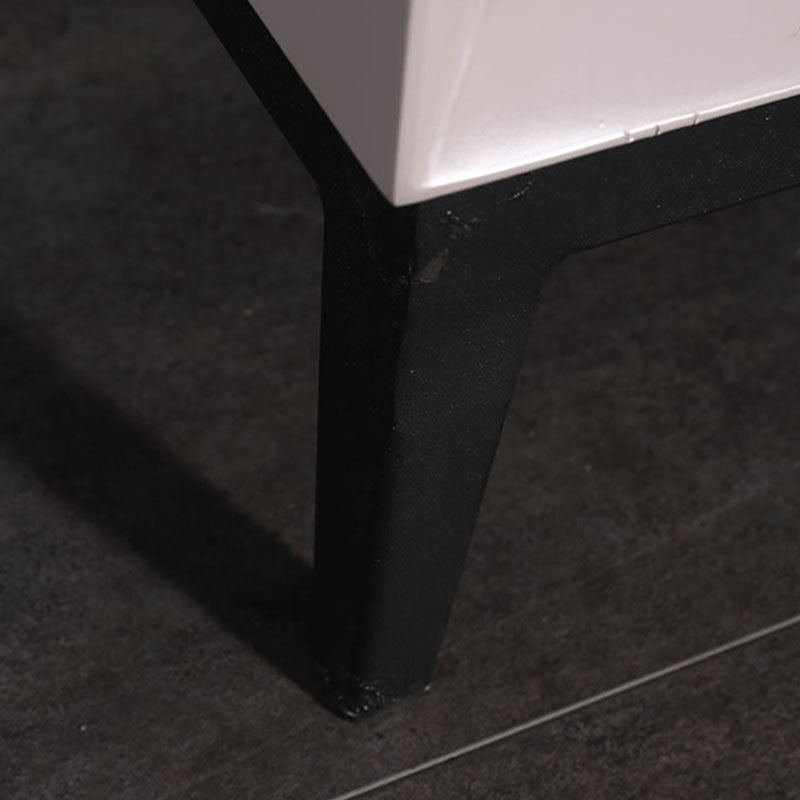 Eco-Friendly Nightstand - Scandinavian Aesthetic Iron-Leg Bedside Table 2-Drawer For Bedroom Cuvalon