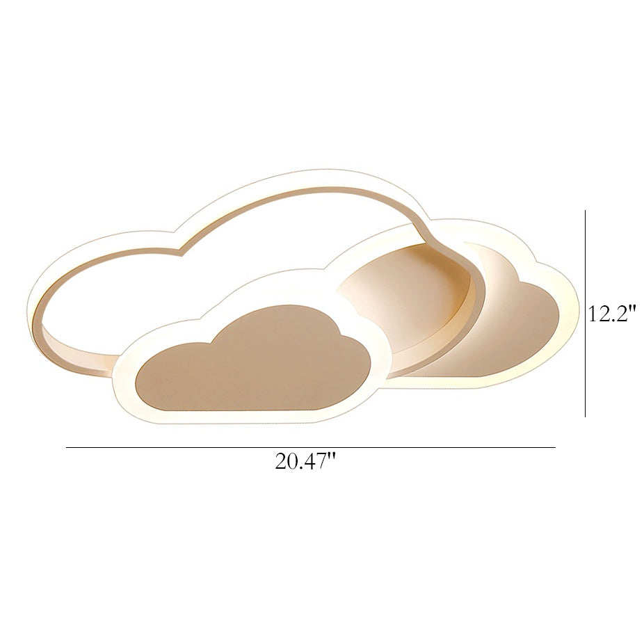 Cartoon Creative Cloud LED Flush Mount Ceiling Light Cuvalon