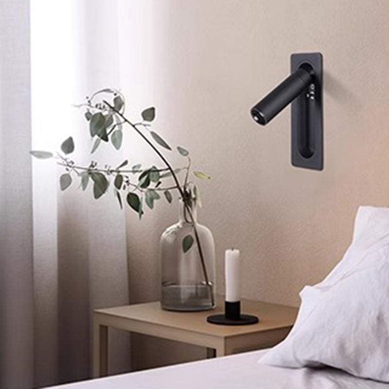 Rectangular Aluminum LED Wall Light With Concealed Switch- Nordic Adjustable Spotlight Wall Sconce For Living Room Cuvalon