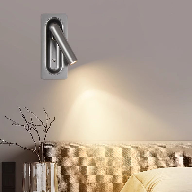 Rectangular Aluminum LED Wall Light With Concealed Switch- Nordic Adjustable Spotlight Wall Sconce For Living Room Cuvalon