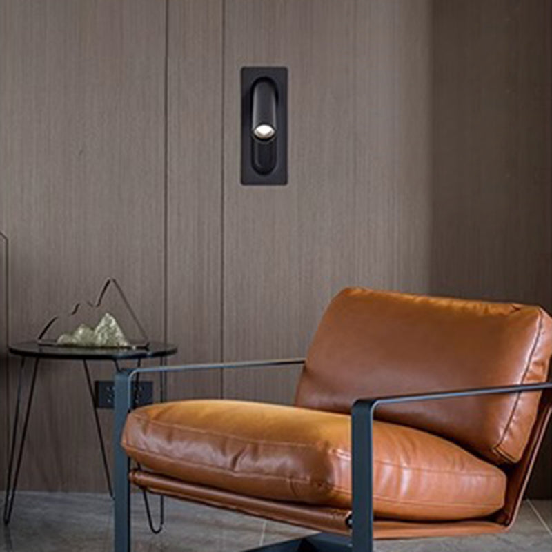 Rectangular Aluminum LED Wall Light With Concealed Switch- Nordic Adjustable Spotlight Wall Sconce For Living Room Cuvalon