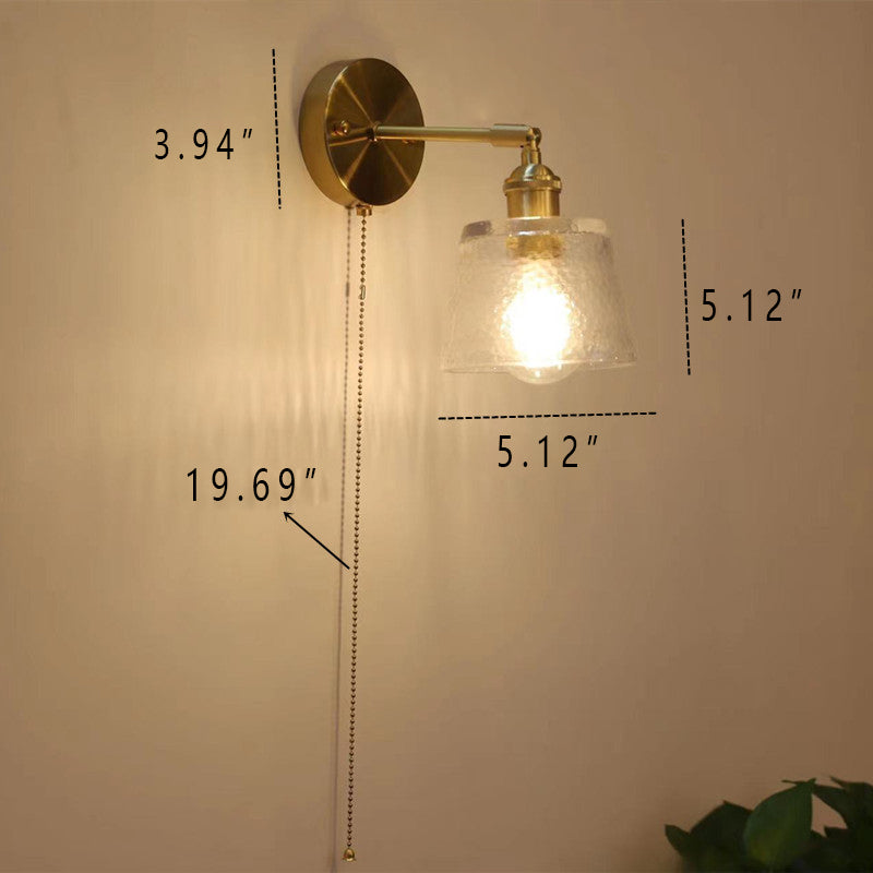 Nordic Modern Glass Creative Zipper 1-Light Wall Sconce Lamp Cuvalon
