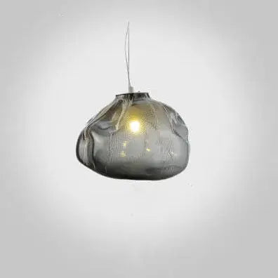 Modern Shaped Glass 1-Light Cloud Suspension Pendant Light Cuvalon