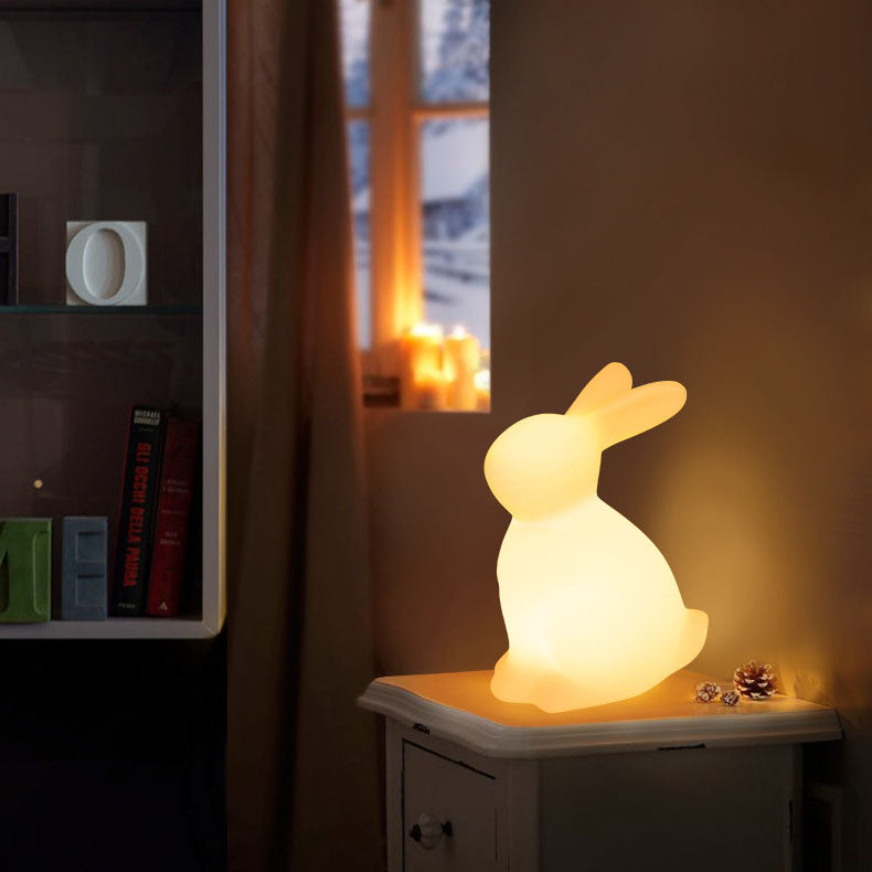 Contemporary Creative Rabbit PE LED Table Lamp For Bedroom Cuvalon
