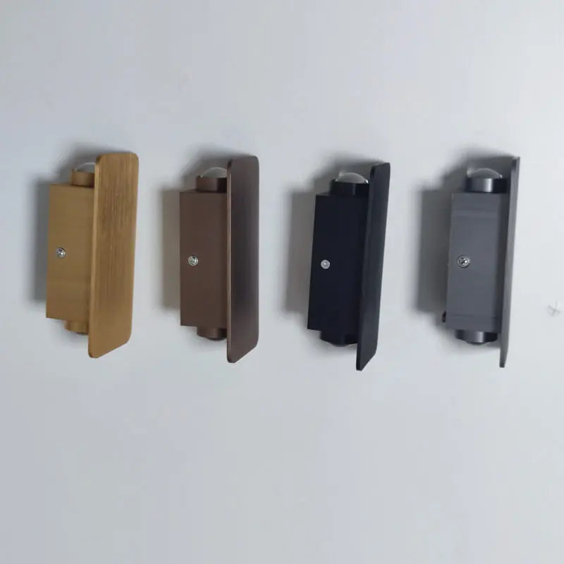 Nordic Minimalist Aluminum Rectangular Flat Panel 2-Light LED Wall Sconce Lamp Cuvalon