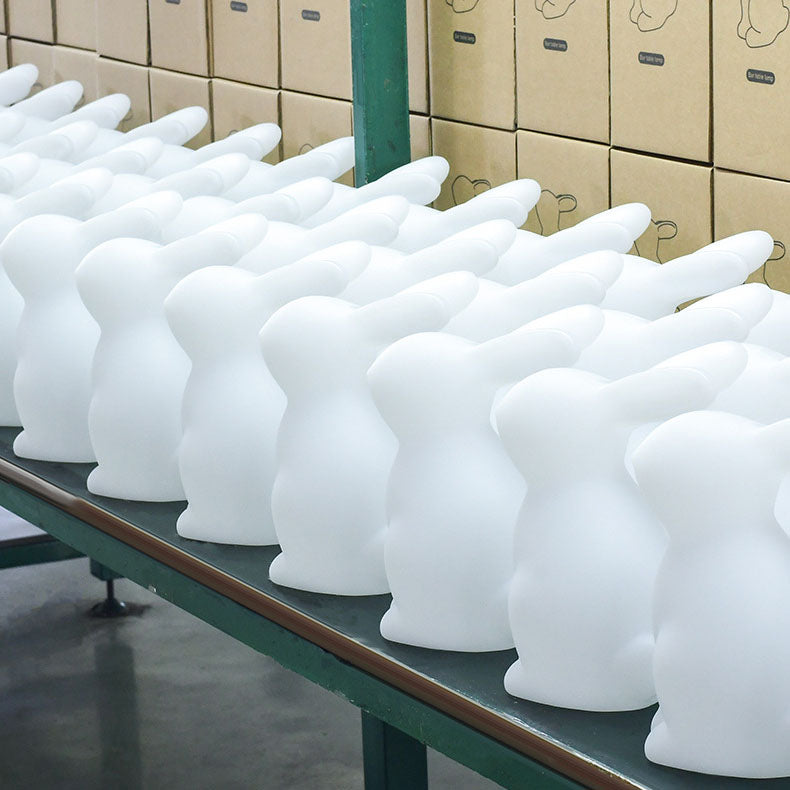Contemporary Creative Rabbit PE LED Table Lamp For Bedroom Cuvalon