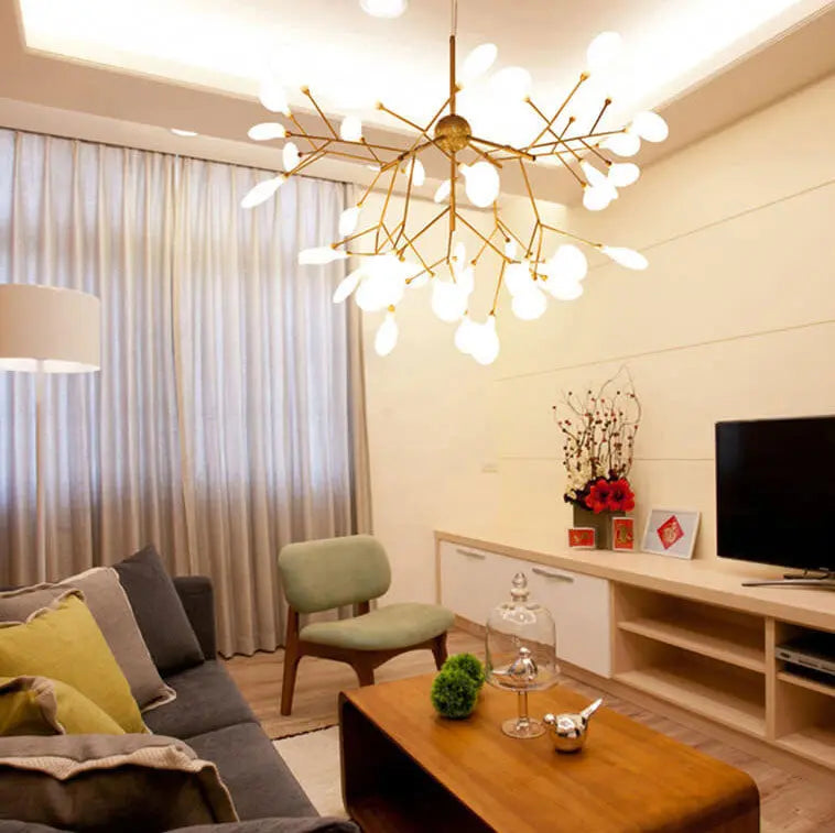 Modern Metal Branches 27/36 Light Fireflies LED Chandeliers Cuvalon