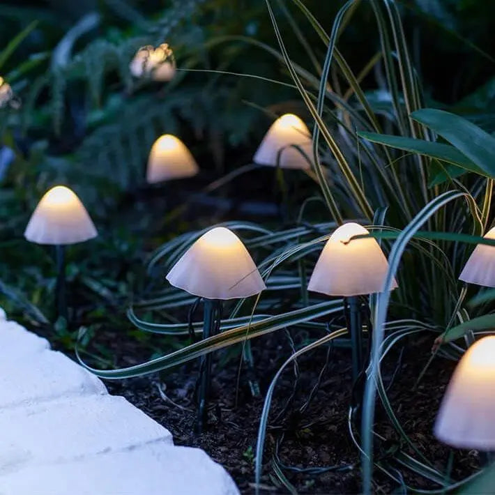 Contemporary Creative Plastic Solar LED Mushroom Lights String Lights For Outdoor Patio Cuvalon