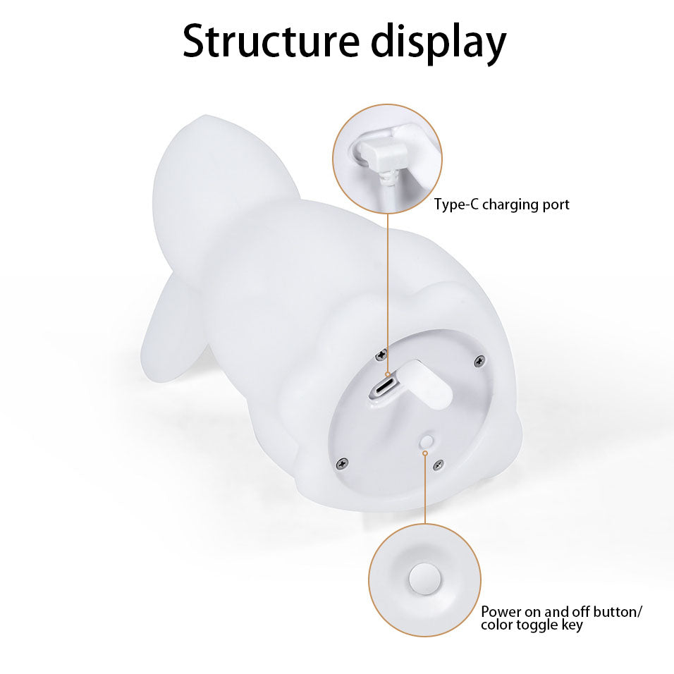 Contemporary Creative Rabbit PE LED Table Lamp For Bedroom Cuvalon