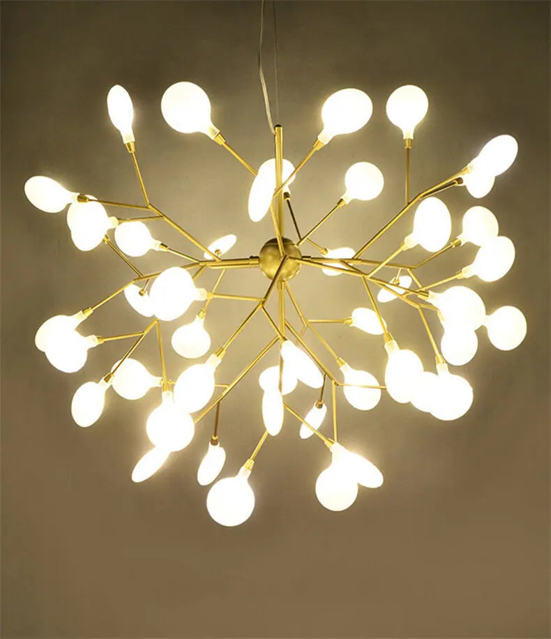 Modern Metal Branches 27/36 Light Fireflies LED Chandeliers Cuvalon