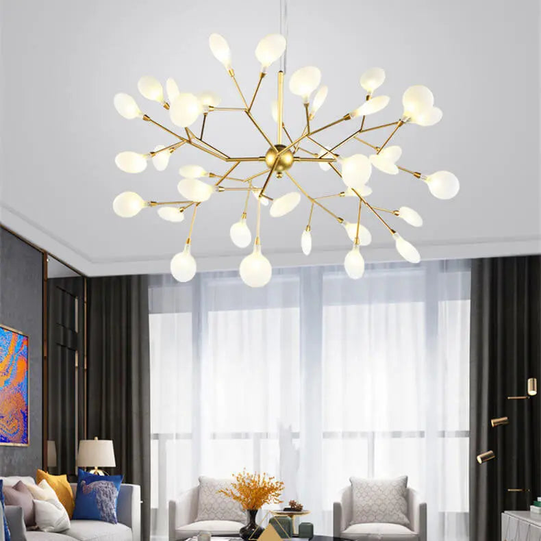 Modern Metal Branches 27/36 Light Fireflies LED Chandeliers Cuvalon