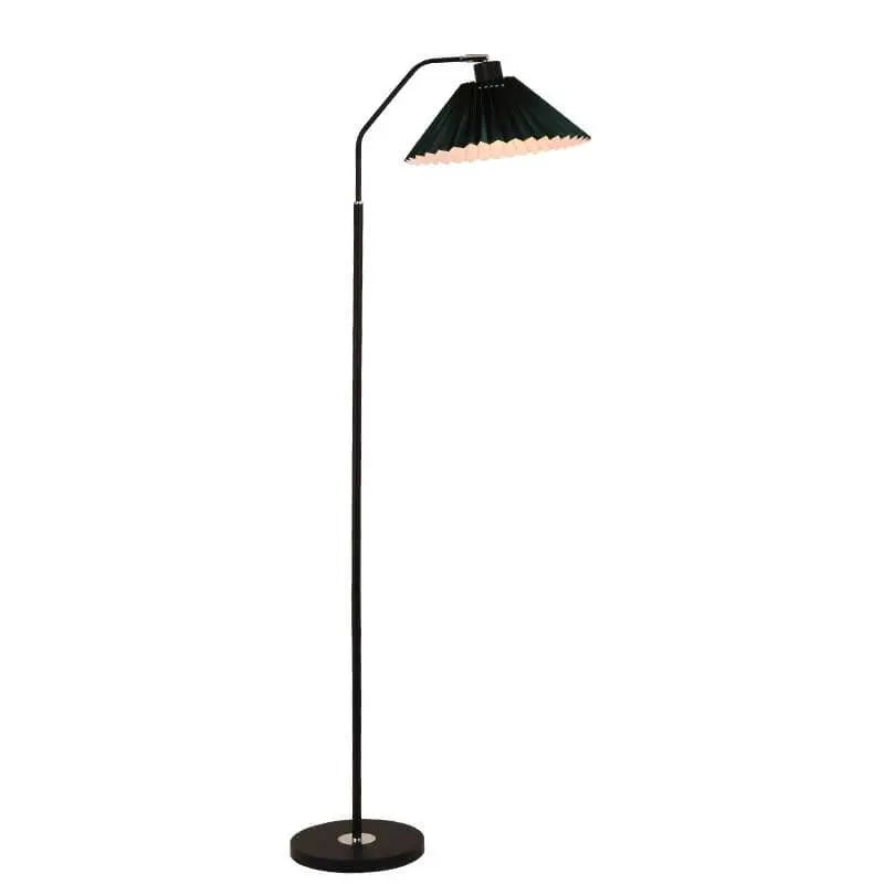 Minimalist Fabric Pleated Shade 1-Light Standing Floor Lamp Cuvalon