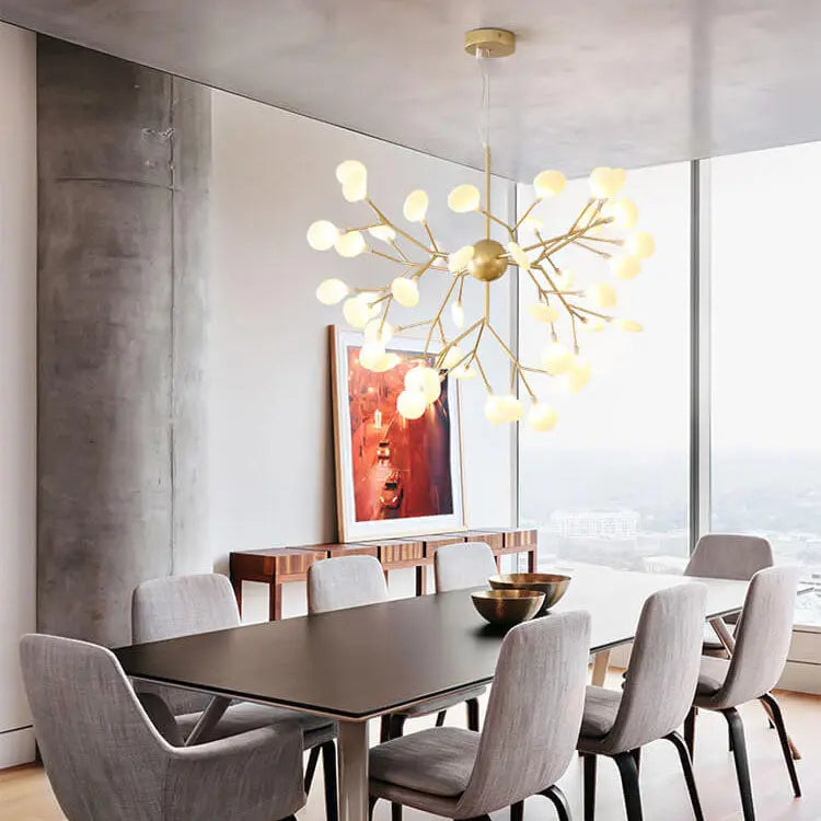 Modern Metal Branches 27/36 Light Fireflies LED Chandeliers Cuvalon
