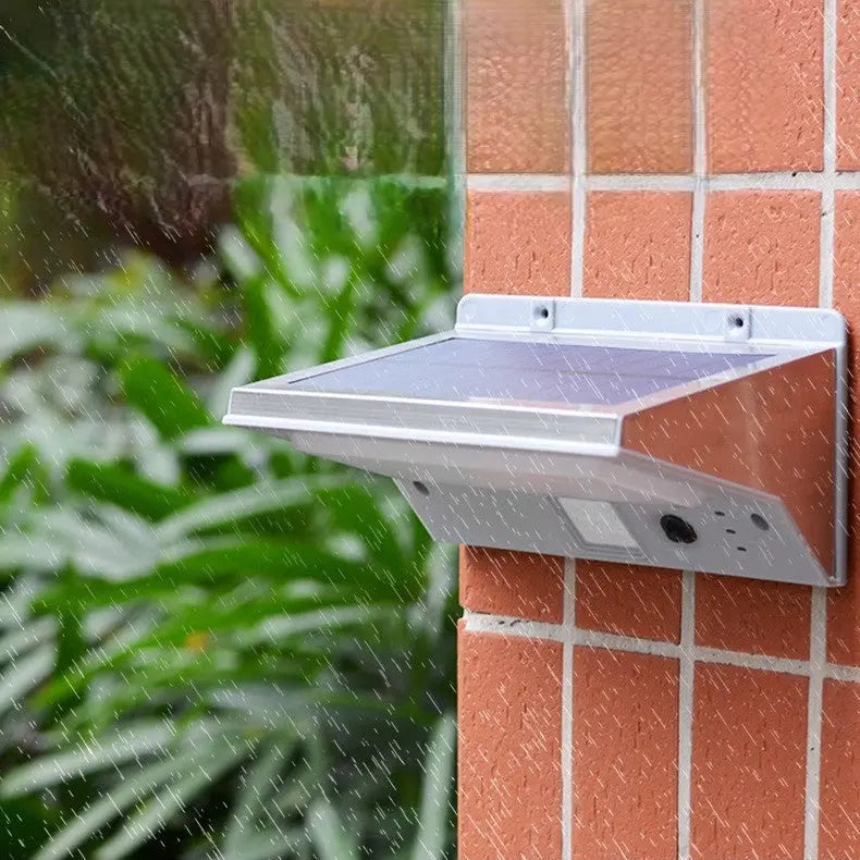 Modern Minimalist Solar Rectangular Trapezoidal ABS PC LED Wall Sconce Lamp For Garden Cuvalon