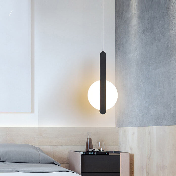 Modern Minimalist Metal Round Shape 1-Light LED Pendant Light Cuvalon