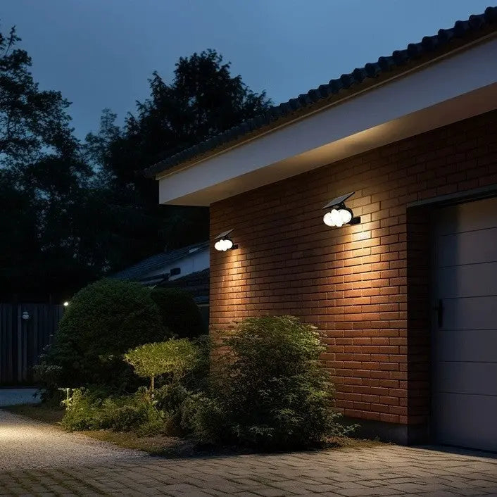 Modern Minimalist Solar Rectangular Trapezoidal ABS PC LED Wall Sconce Lamp For Garden Cuvalon