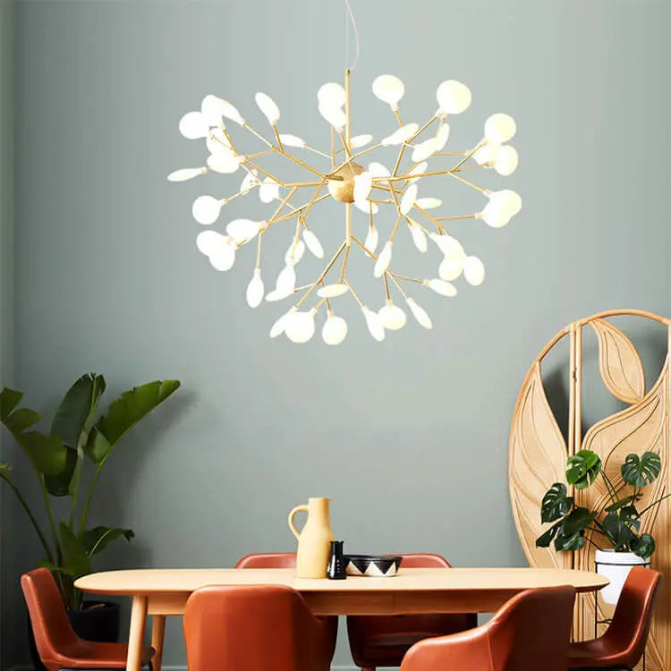 Modern Metal Branches 27/36 Light Fireflies LED Chandeliers Cuvalon