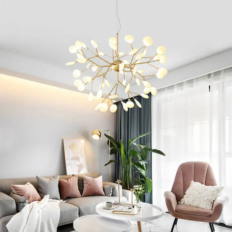 Modern Metal Branches 27/36 Light Fireflies LED Chandeliers Cuvalon