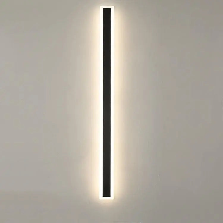 Minimalistic Elongated Bar Shaped 1-Light LED Acrylic Outdoor Waterproof Wall Light Cuvalon