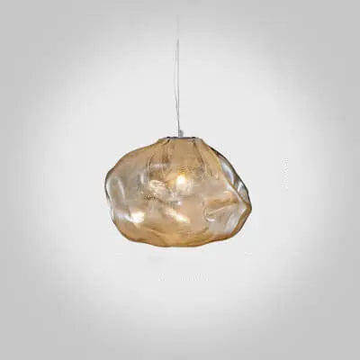 Modern Shaped Glass 1-Light Cloud Suspension Pendant Light Cuvalon