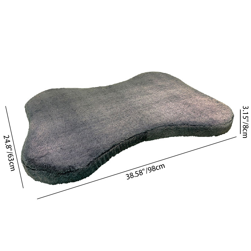 Modern Minimalist Irregular Rectangular Pet Bed: Bone Shape - Compressible Cat Bed For Bedroom Cuvalon