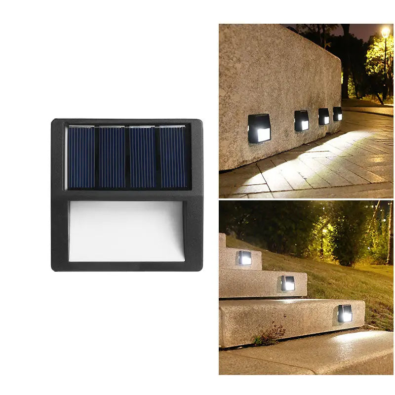 Outdoor Solar Round Square LED Waterproof Patio Step Light Cuvalon
