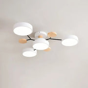Contemporary Scandinavian Round Molecule Branch Design LED Semi-Flush Mount Ceiling Light For Living Room Cuvalon