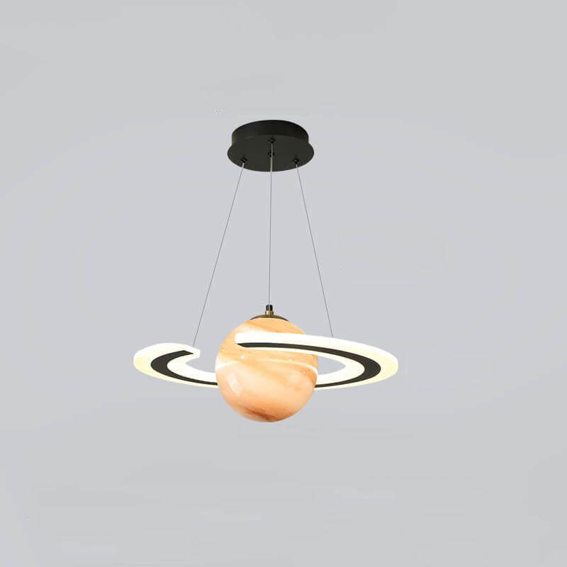 Modern Creative Space Planet Circle Kids LED Chandelier Cuvalon