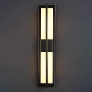 Modern Transitional Rectangular Copper Marble LED Outdoor Wall Sconce Lamp For Outdoor Patio Cuvalon