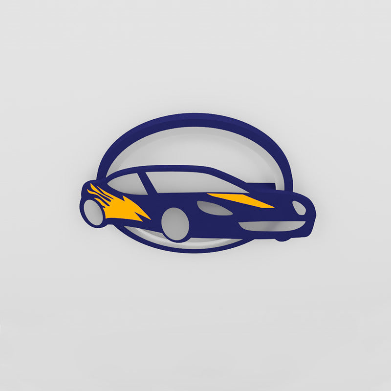 Contemporary Creative Iron Acrylic Cartoon Sports Car LED Kids Flush Mount Ceiling Light For Bedroom Cuvalon