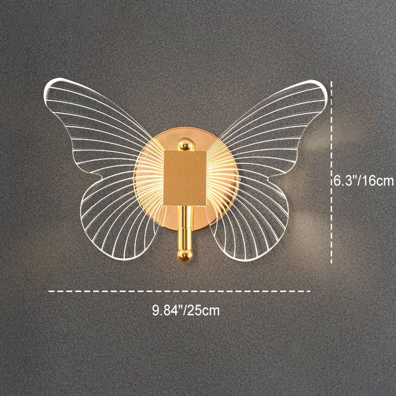 Nordic Creative Butterfly Acrylic LED Wall Sconce Lamp Cuvalon