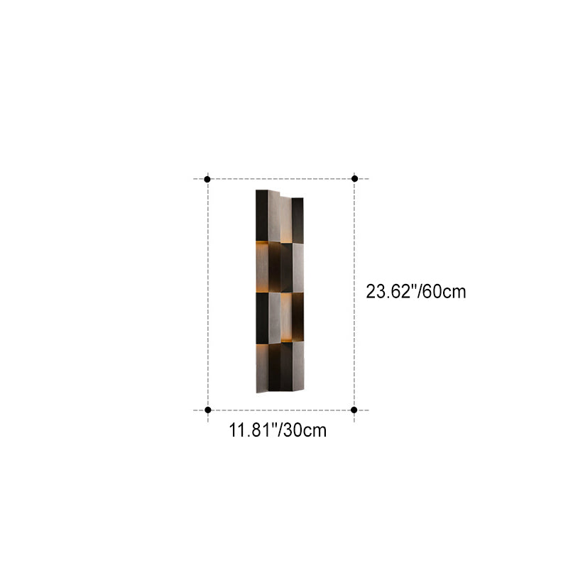 Contemporary Retro Waterproof Stainless Steel Rectangular LED Wall Sconce Lamp For Outdoor Patio Cuvalon
