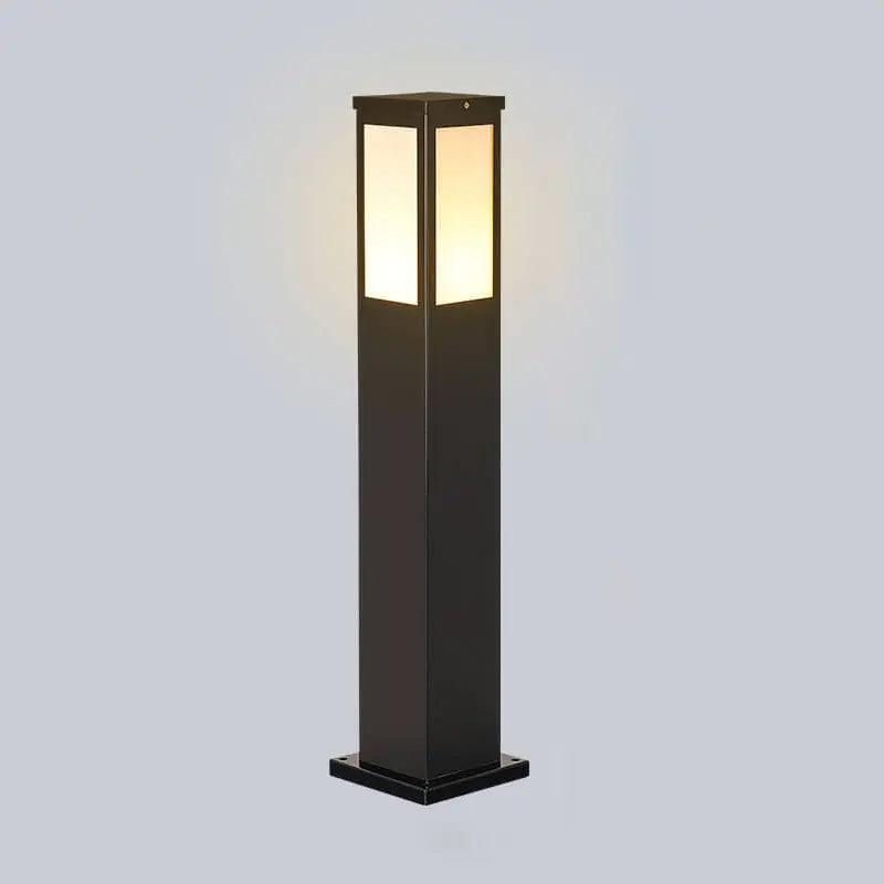 Modern Solar Lawn Square Column Outdoor Waterproof Path Lamp Cuvalon