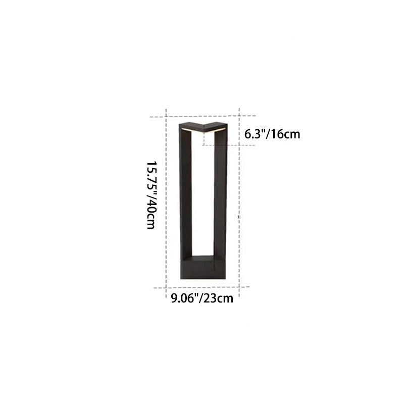 Modern Minimalist Waterproof Rectangular Aluminium Acrylic LED Landscape Lighting Outdoor Light For Outdoor Patio Cuvalon