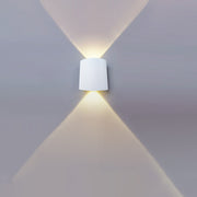 Modern Minimalist Waterproof Cylinder Rectangular Aluminium Iron Acrylic LED Wall Sconce Lamp For Outdoor Patio Cuvalon