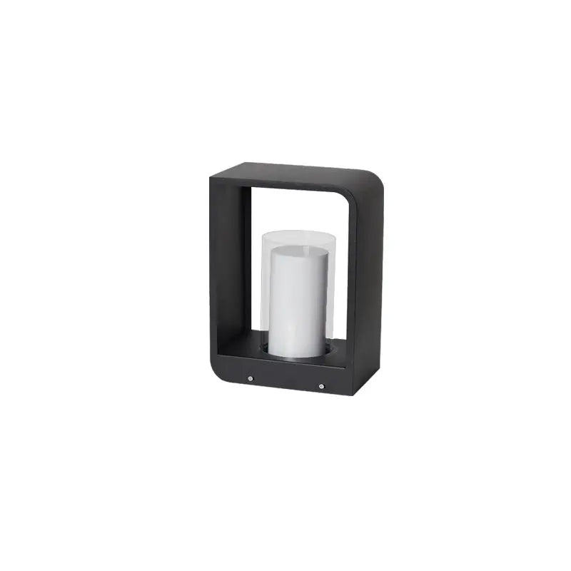Modern Minimalist Square Frame Stainless Steel Acrylic LED Waterproof Lawn Landscape Light For Outdoor Patio Cuvalon