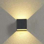 Outdoor Minimalist Square Cube Aluminum Waterproof LED Wall Sconce Lamp Cuvalon