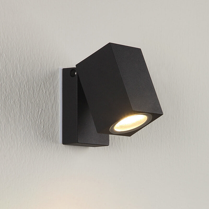 Modern Outdoor Waterproof Square Spotlight Adjustable Angle LED Garden Wall Sconce Lamp Cuvalon