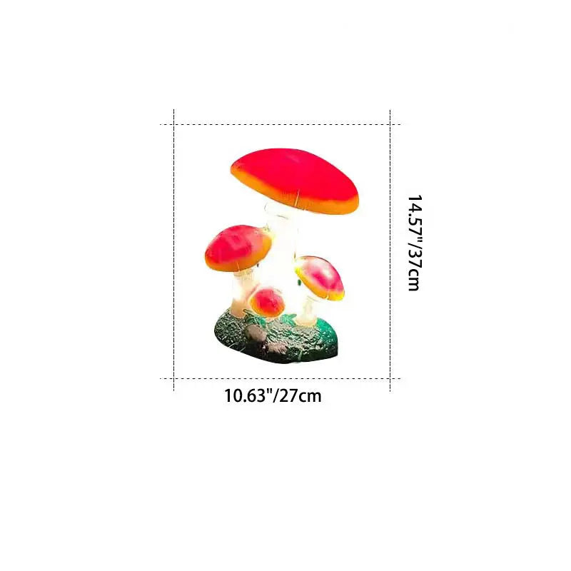 Modern Art Deco Solar Waterproof Mushroom Resin Glass Fibre LED Landscape Lighting Outdoor Light For Garden Cuvalon